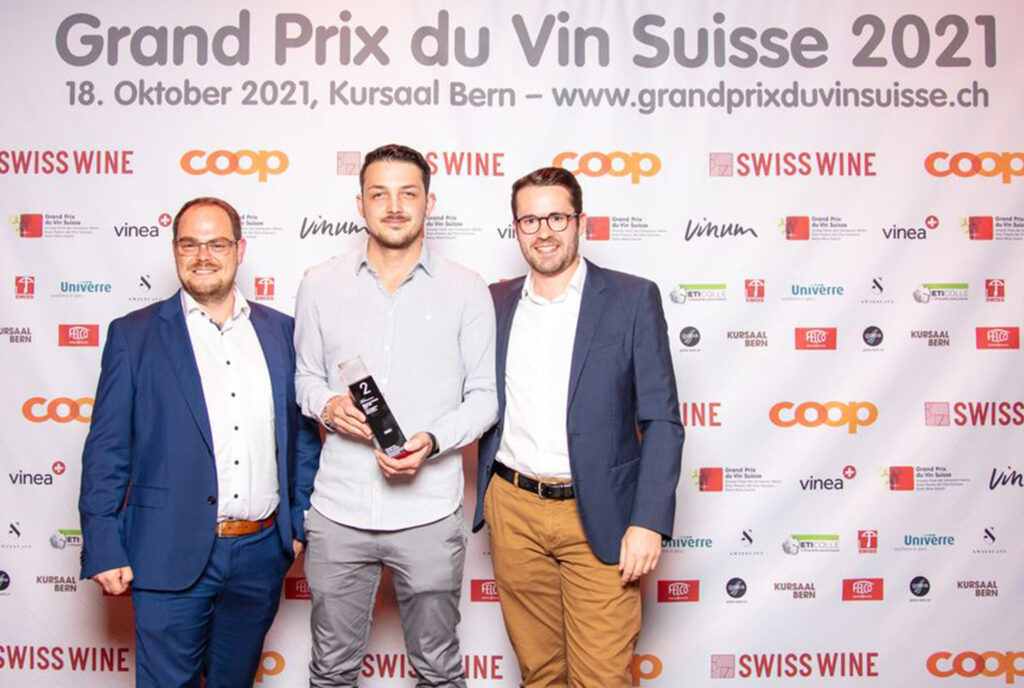 Jan Mensch, Martin Pomper und Matthias Anliker an der Grand Prix du Vin Suisse.